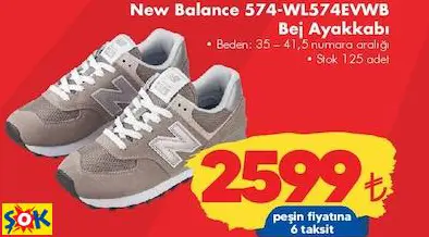 NEW BALANCE 574-WL574EVWB BEJ AYAKKABI